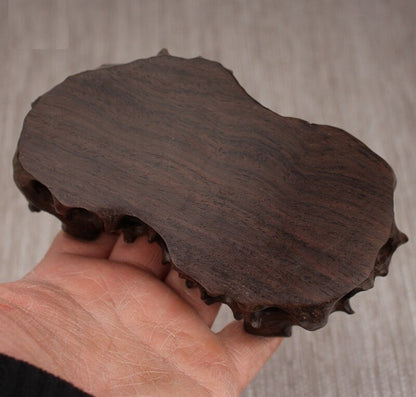 Ebony Wood Carved Display Rack Tree Root Bonsai Pot Art Vase Statue Base Decor