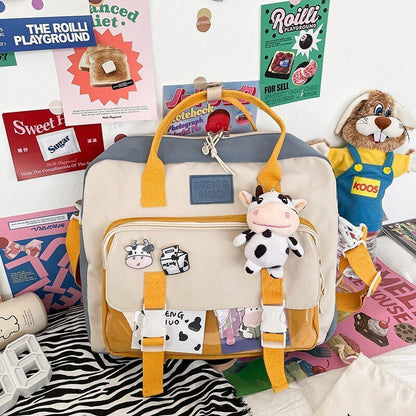 Women Cute Backpack Student College Multifunctional Waterproof Nylon 35*11*29 CM
