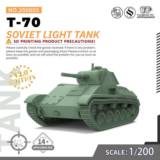 SSMODEL SS200605 1/200 Military Model Kit Soviet T-70 Light Tank