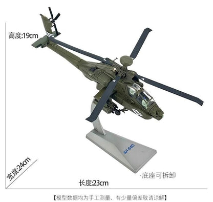 1:72 AF1 UNITED STATES ARMY Boeing AH-64D Apache Attack Helicopter Diecast Model