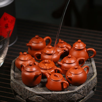 Mini Tea Pot Yixing Zisha Dahongpao Clay Tea Pet Home Decoration On Tea Tray Pot