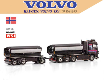 1:50 WSI HAUGEN VOLVO FH4 8X4 Asphalt Transport Truck Vehicle Diecast Model