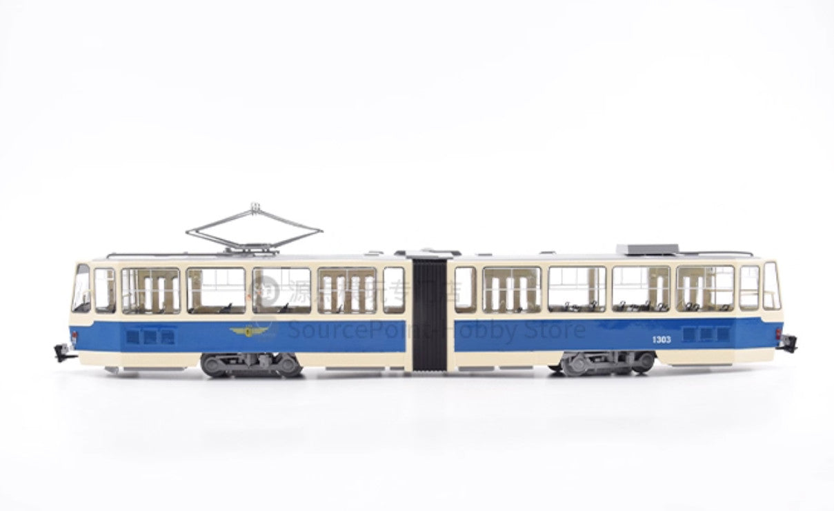 1:43 PremiumClassixxs TATRA-T1 Tram Prague Line 5001 Passenger Car Diecast Model