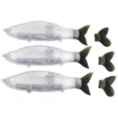 Artificial Baits 6.5inch Megnetic Weight Glide Lure Blank Transparent Soft Tail