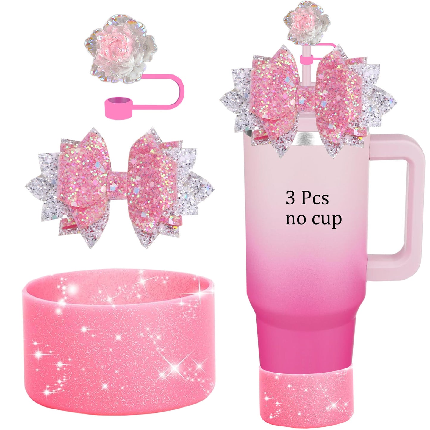 6Pcs Accessories Decor Set for Stanley Cup 40 30oz Insulated Tumbler Travel Cup