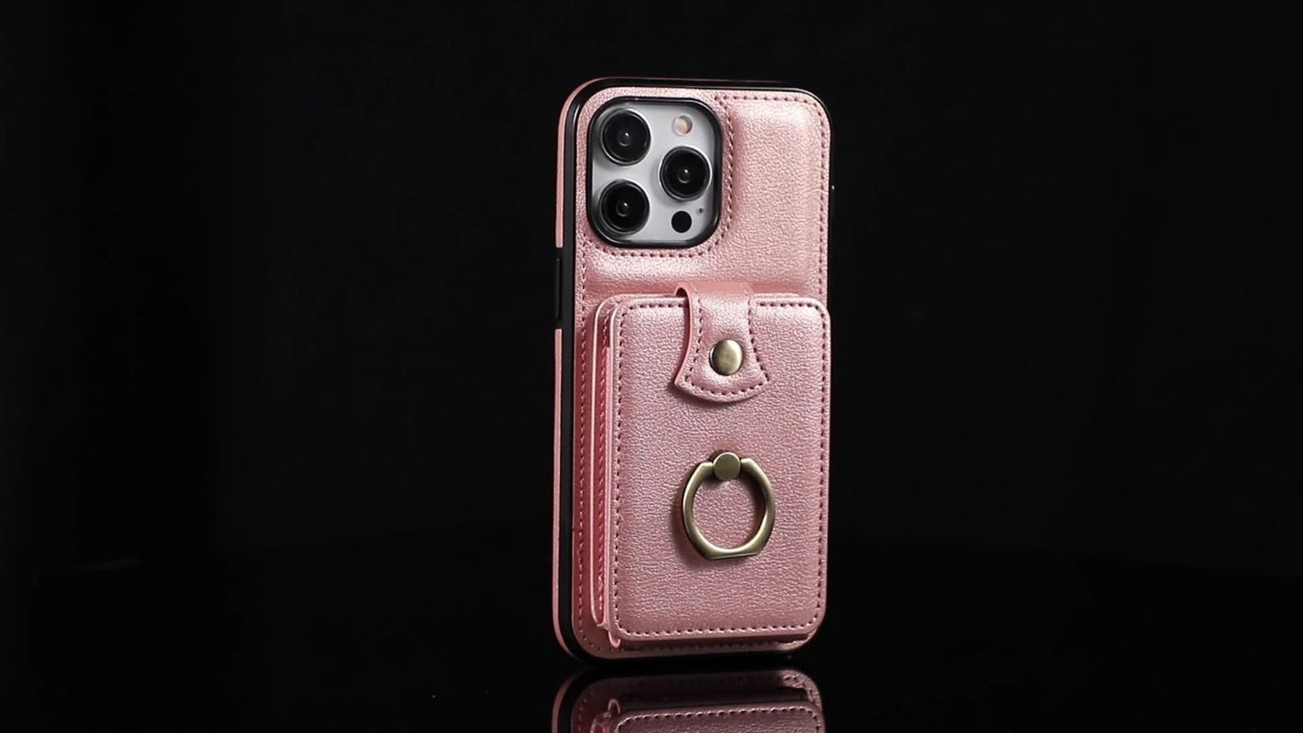For Samsung Galaxy S25 Ultra/S25+ Case Wallet with Card Holder 360°Rotation Ring