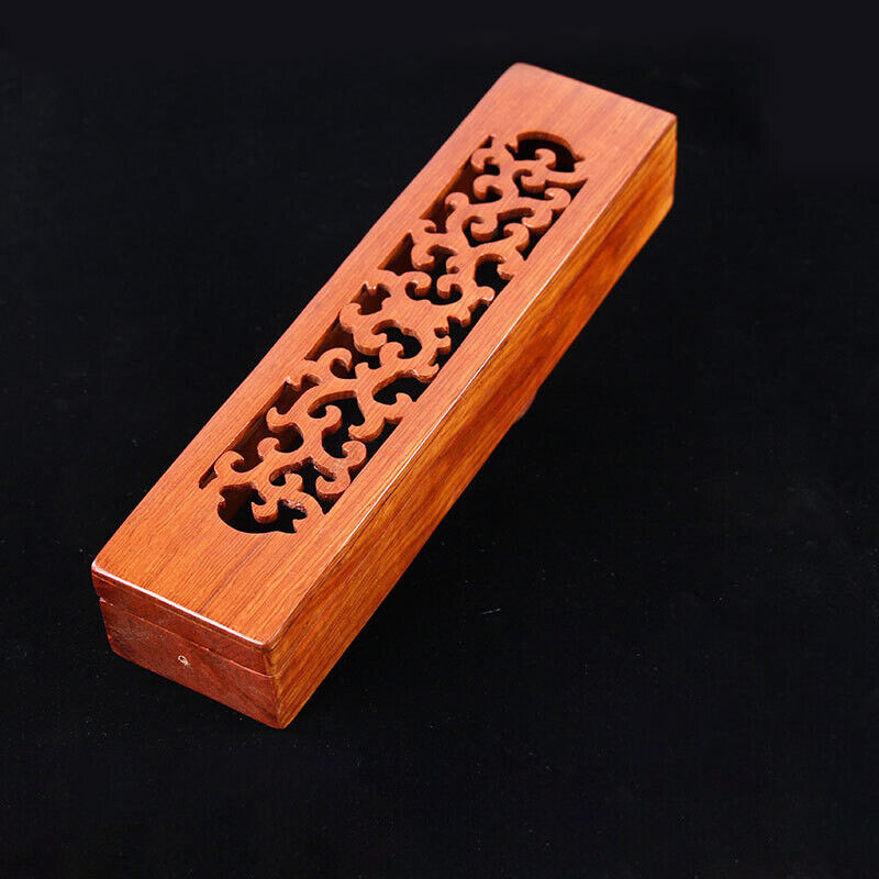 Wooden Stick Incense Burner Hollowed Box Holder Case for Yoga Spa Tea Ceremony