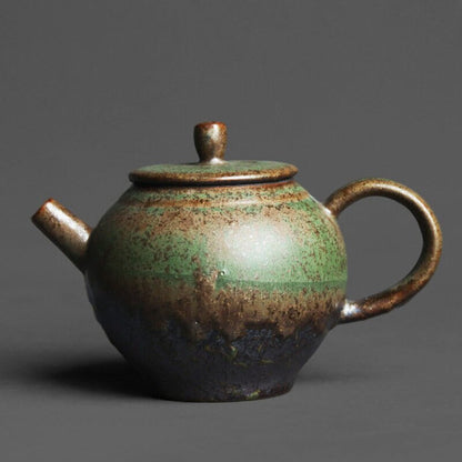200ml Ceramic Teapots Unique Glazed Gongfu Tea Bronze Green Tea Pot