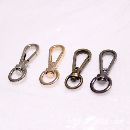 5PCS 4 Sizes Metal Swivel Trigger Lobster Clasp Hook Key Chain DIY Bag Parts ಇ
