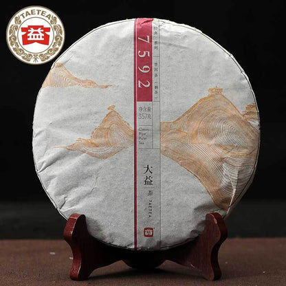 Dayi 100% Authentic 2014yr TAETEA Puer 7592 Shu Puerh Cake Ripe Puer Tea