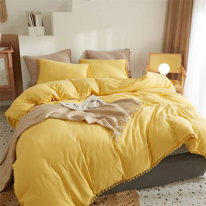 Bedding Set Queen Home Tassel Bed Cover Sets Size Duvet Cover No Sheet