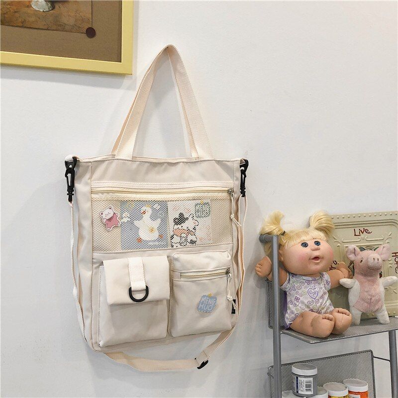 Large Capacity Shoulder Bag Fashionable Students Shoulder Bag Nylon Waterproof