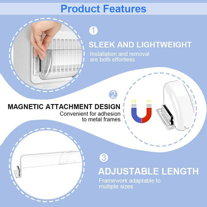 2PCS Transparent, Powerful Magnetic Vent Deflector, Vent Deflectors for Home Flo