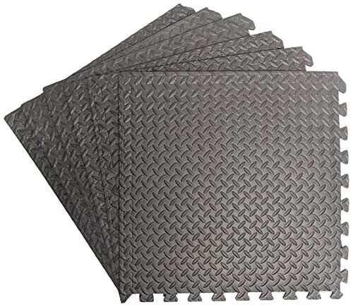 24 Sq Ft/6 Interlocking Foam Tiles ½" Thick Exercise Mat - Soft & Comfortable