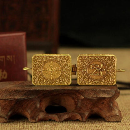 1.5inch Vintage Tibet Buddhism Six Words Mantra Necklaces Amulet Necklace