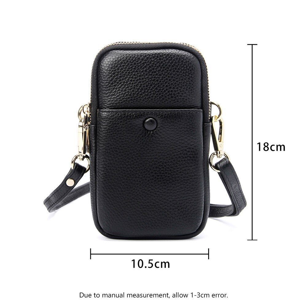 Genuine Leather Small Shoulder Crossbody Bag Adjustable Strap Messenger Bags 1PC
