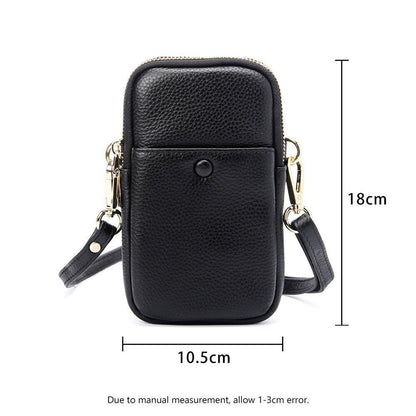 Genuine Leather Small Shoulder Crossbody Bag Adjustable Strap Messenger Bags 1PC