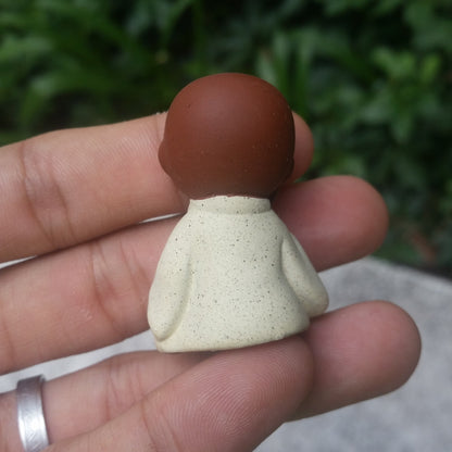 2pc/lot Creative Tea Pet Monk Yixing Zisha Ornament Chinese Tea Play Purple Clay