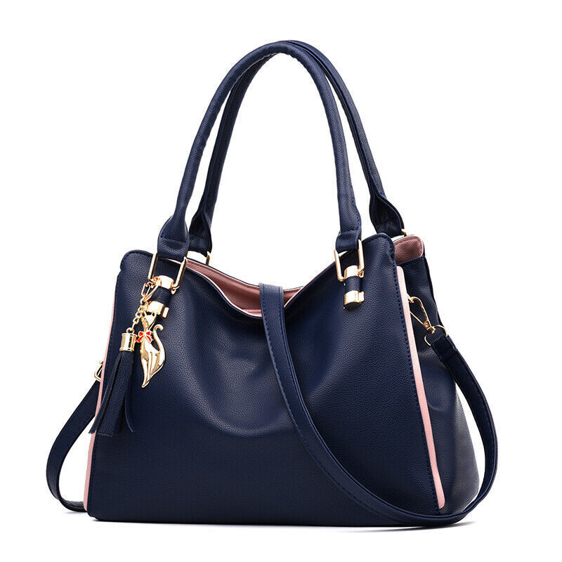 Women's Ladies Vintage PU Leather Handbag Crossbody Tote Messenger Shoulder Bag
