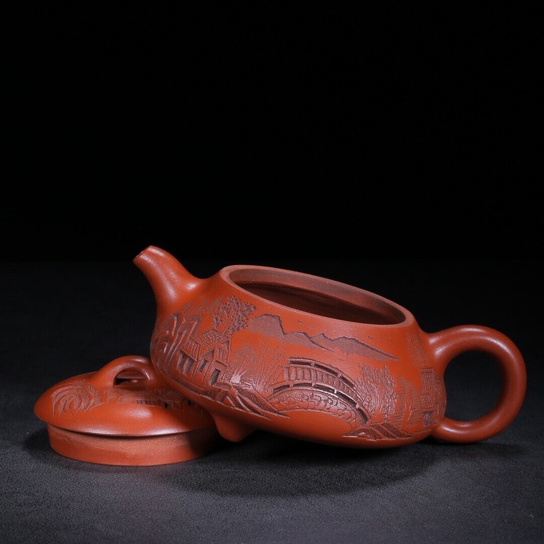 Chinese Yixing Zisha Clay Handmade Exquisite Teapot（石瓢 底款：金鼎商标）