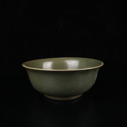 Chinese Old Porcelain yellow tea Glazed Bowl