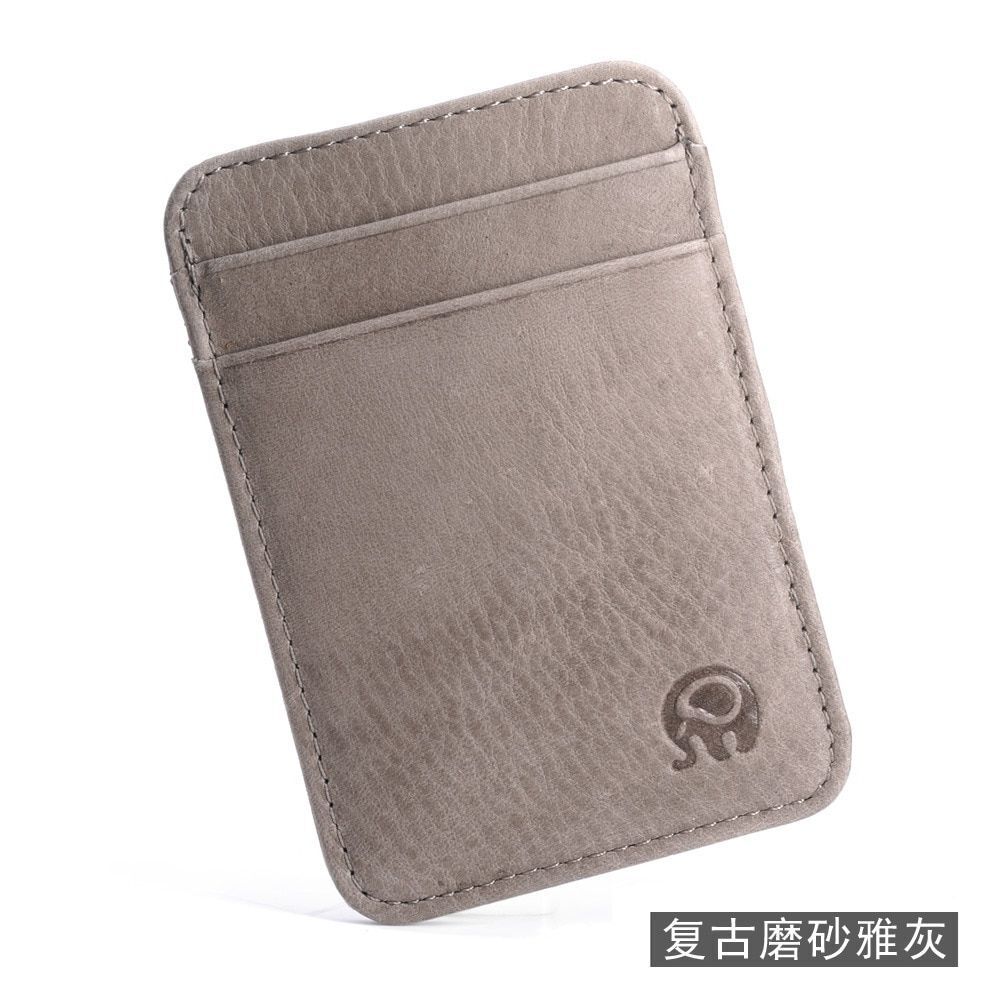 Leather Thin Mini Card Wallet Card Case Cash Change Pack Pocket 102 * 68 mm Bag