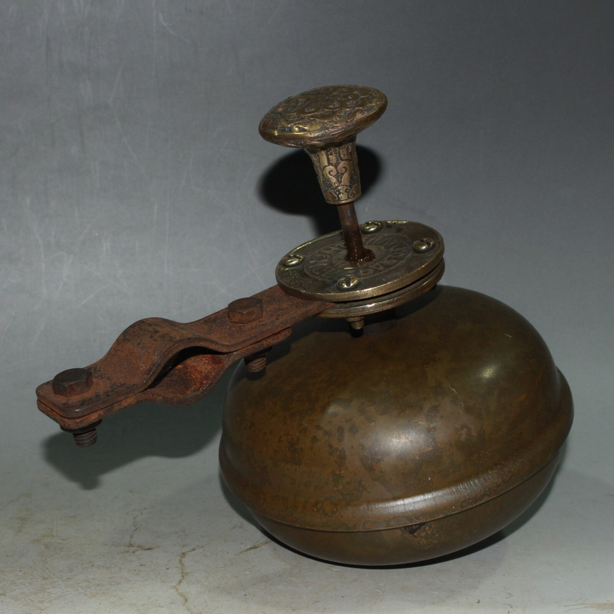 Antique Collection: Pure Copper Yellow Box Car Foot Bell Decoration