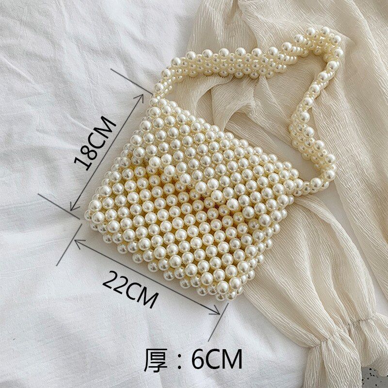 Mini Pearl Bag Handmade Vintage Beaded Fashion Shoulder Bag Luxury Coin Purse