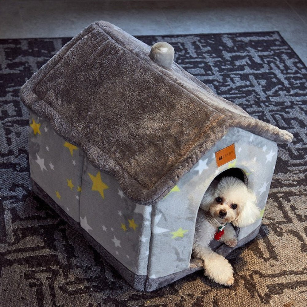 Sleep Kennel Pet Nest Warm Removable Cave Bed