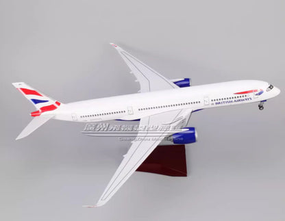 47CM 1:142 BRITISH AIRWAYS AIRBUS A350 Airplane Landing Gears Resin Plane Model