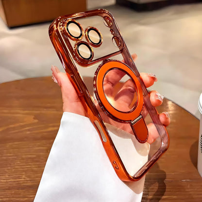Magnetic for Iphone 17 Pro Max Case Clear with Stand,Full Camera Protection[Comp
