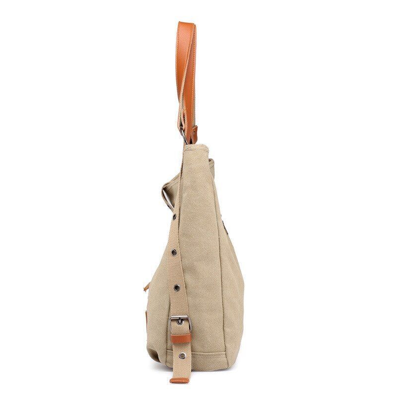 Canvas Shoulder Bag High Quality Women Back Pack Student School Travel Bag Large