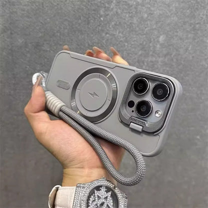 Lens Protection Flip Bracket Transparent Lanyard Case for iPhone 17 ProMax/16/15