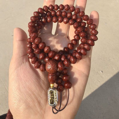 Phoenix Eye Bodhi 108 Beads Bracelet Polished Nepal Mala for Men Women 9mm