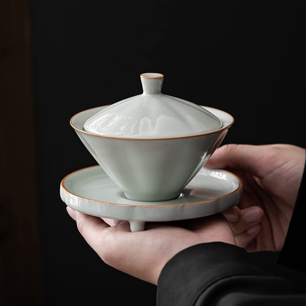 150ml Tradition Gaiwan Ceramic Teacup Bowl Kung Fu Tea Set Tea Ceremony Decorate