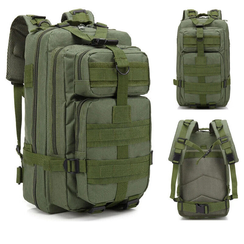25L Tactical Pack Backpack Army Bag Outdoor Hiking Camping Hunting Rucksack