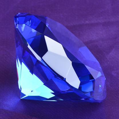 New 80mm Crystal Diamond Paperweight Solid Color Wedding Gifts 3.15" W