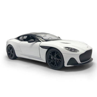 1/24 Aston Martin DBS Superleggera Diecast Metal Model Car Turning Wheels White