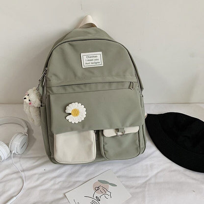 Women Backpack Pendant Nylon WomenS Rucksack CollegeTeenage Girls Bagpack