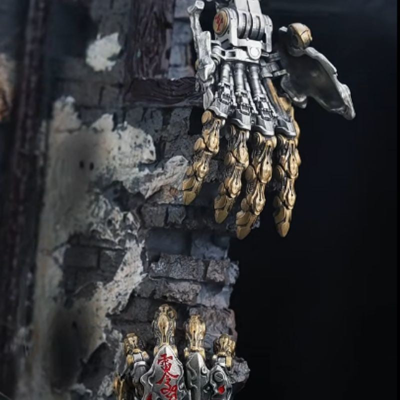Mechanical Hand Desktop Ornament Retro Metal Craft for Daoist Youth Collection