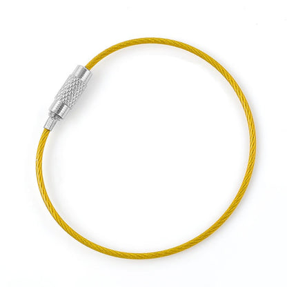 Screw Locking Stainless Steel Wire Keychain Cable Rope Key Holder 5/10/15/20Pcs