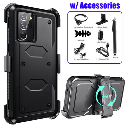 For Samsung Galaxy Note 20 Ultra Heavy Duty Clip Holder Case Cover, / Accessory