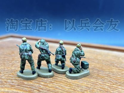 1/72 4Pcs World War II Soviet Reconnaissance Team Soldier Model