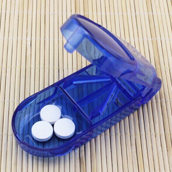 Pill Cutter Handy Drug Box Tablet Splitter Medicine Pill Case Pill Cutter Case