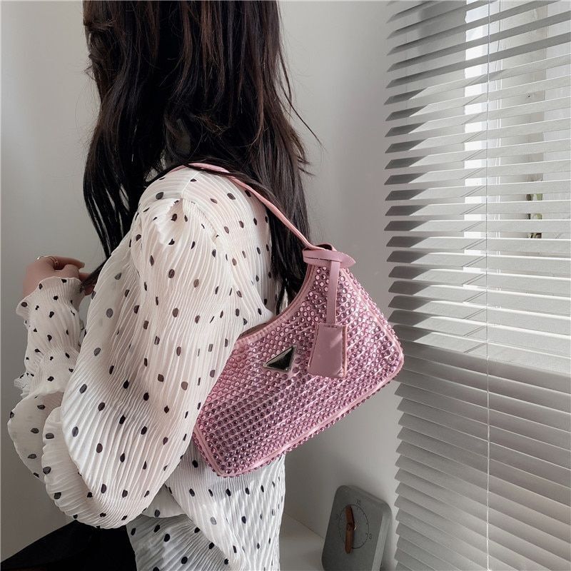 Leather Underarm Shoulder Bag Fashion Small Purse Handbag Tote Bag 15*23*6CM 1PC