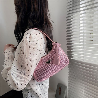 Leather Underarm Shoulder Bag Fashion Small Purse Handbag Tote Bag 15*23*6CM 1PC