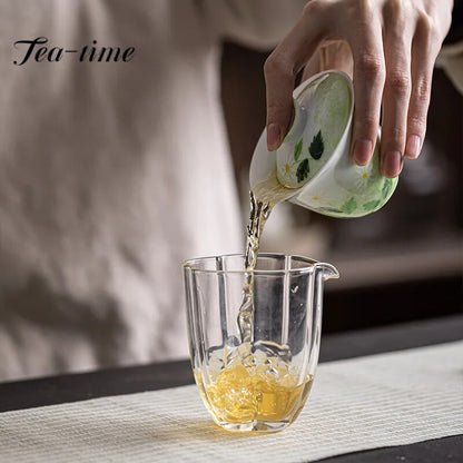 100ml Hand-painted Chrysanthemum Ceramic Cover Bowl Chinese Non Hot Tea Cup