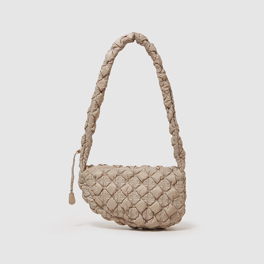 Nylon Pleated Light Handbags Purses Drawstring Crossbody Underarm Shoulder Bag