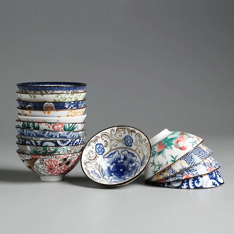 70ml 1Pc Chinese Blue and White Porcelain Teacup Ceramic Tea Bowl Master