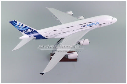 45CM 1:160 AIRBUS A380 F-WWOW Passenger Airplane Resin Aircraft Plane Model